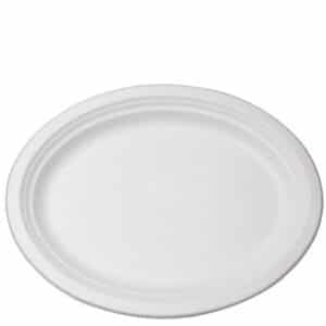 Plate Oval Natural Fibre Natural 12.5 X 10 Inch
