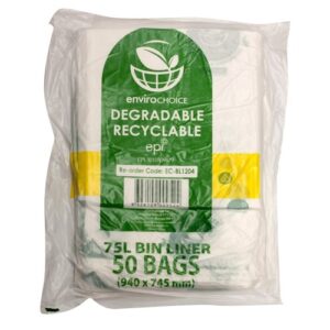 Bin Liners Oxo Biodegradable Clear 75 Litres, 250/C