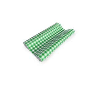 Greaseproof Paper Gingham Green, 200/Ream