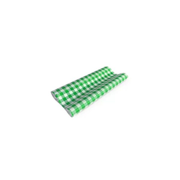 Greaseproof Paper Half Gingham Green,  400/Ream