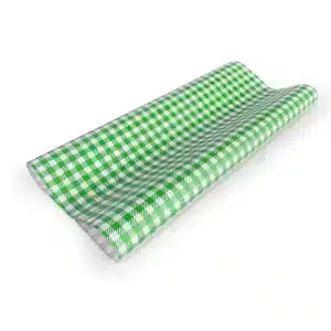 Greaseproof Paper Gingham Green Large 40gsm, 200/Ream