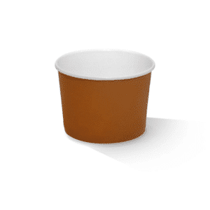 Paper Bowl 16OZ Brown PLA Coated, 500/C