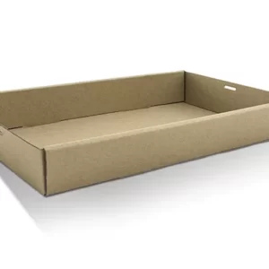 Catering Tray Corrugated Rectangle Medium Brown H:50mm, 100/C