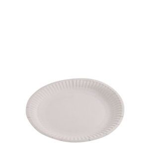Paper Plate 6" Uncoated White 150mm
