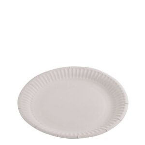 Paper Plate 7"  Uncoated White 175mm