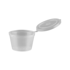 Sauce Container 70cc Genfac Round Hinged, 1000/C