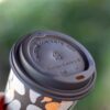 Lid CPLA Compostable For 90mm Coffee Cup Black 92mm, 1000/C - Image 2