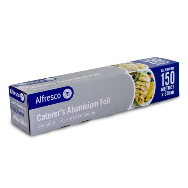 FOIL ALFRESCO CATERER'S ALUMINIUM  ALL PURPOSE 150M X 30CM 6/C
