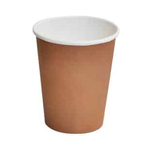 Coffee Cup 12oz S/W Pla Coated Plain Brown, 1000/C