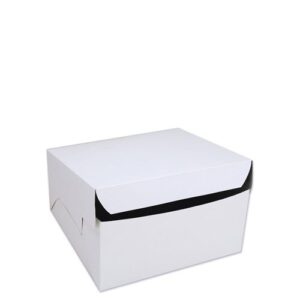 Cake Box Paper Board White 10 X 10 X 5", 100/C
