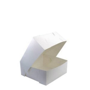 Cake Box Paper Board White 12x12x4 Inch, 100/C