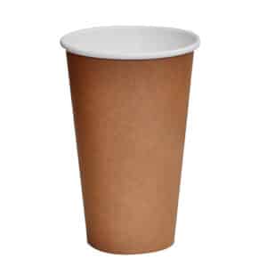 Coffee Cup 16oz PLA Coated SW Cup/Brown,  50/SLV