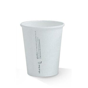 Coffee Cup 8oz S/W Plain White, 50/Slv