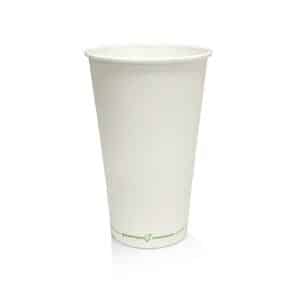 Cup 16oz PLA Coated SW Cup/Plain white, 1000/C