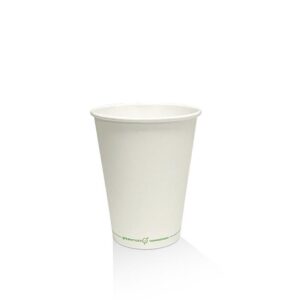 Coffee Cup PLA Coated 8oz S/W Plain White, 1000/C