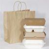 Paper Carry Bag D Cut Handle Takeaway Food 280Hx280W+150G mm, 250/C - Image 2