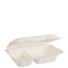 Snack Box Natural Fibre Snack 2 Compartments White,  250/C