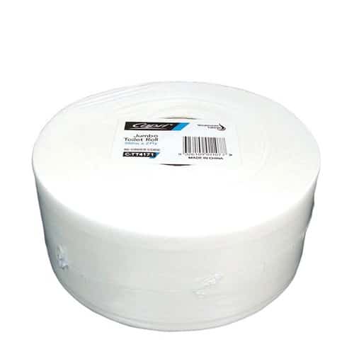 Toilet Tissue Jumbo Roll 2 Ply White 300m, 8/C - NM Packaging Supplies