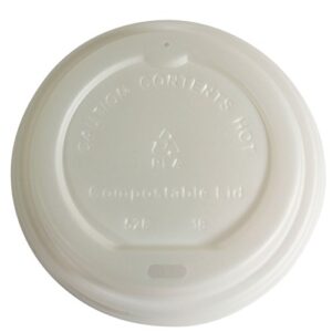 Lid CPLA Compostable For 90mm Coffee Cup Opaque 92mm, 1000/C
